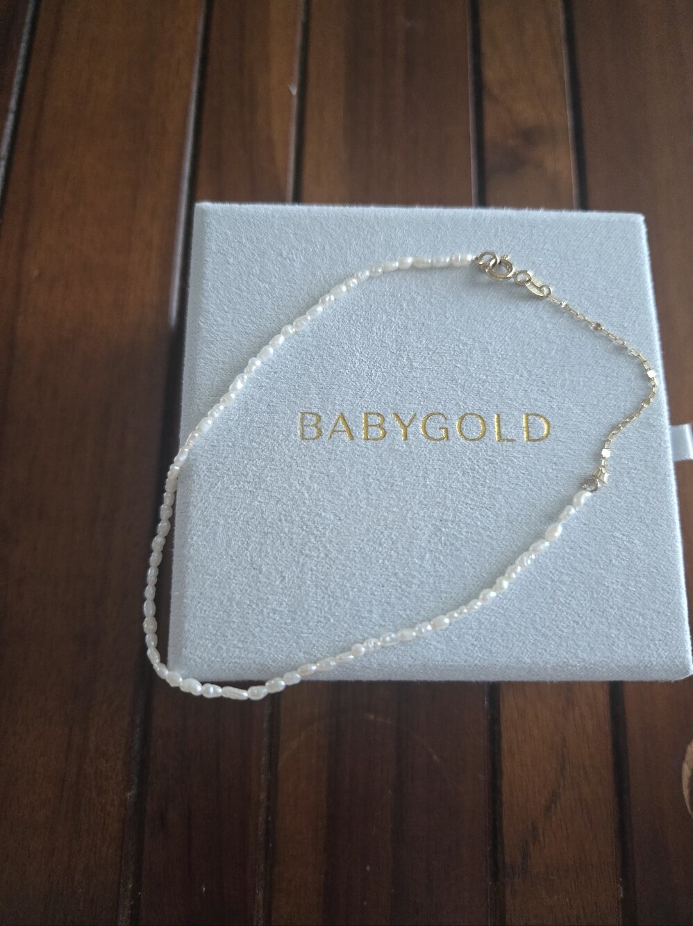 NWT BABYGOLD 14K Pearl Anklet